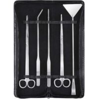 Kit de acuario Aquascaping 5 en 1, tanque de acuario de acero inoxidable, herramientas para plantas acuáticas, pinzas, tijeras, espátula