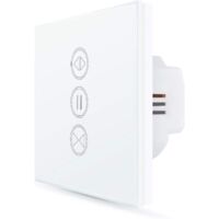 2x Interruptor de persiana enrollable conectado, apertura ajustable, interruptor de cortina de persianas WiFi, compatible con Alexa Google Home para control de voz, temporizador inteligente de motor d