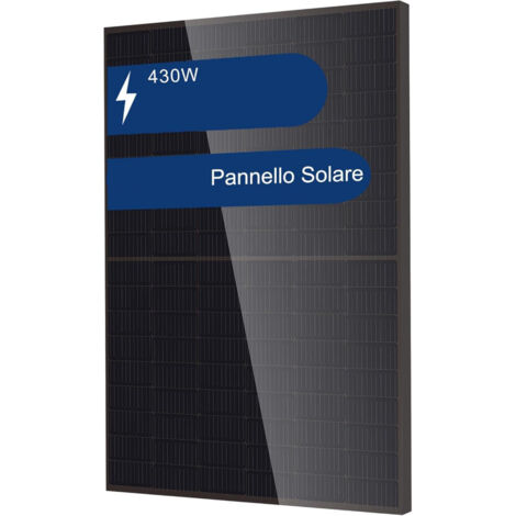 AUSTA Bifacciale Pannello Solare 440W Monocristallino Pannello Fotovoltaico, Per Impianto Fotovoltaico Completo, Impianto Solare da Balcone, Per Tetto Inclinato, Balcone, Tetto Piano