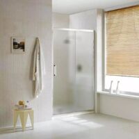 WITIT PARETE PORTA SCORREVOLE NICCHIA BOX DOCCIA IN VETRO OPACO SATINATO 6MM APERTURA SCORREVOLE ALTEZZA 195 CM MISURA 100x195 cm