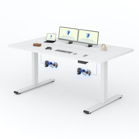 Bureau assis debout 180 x 80 cm – 2 moteurs puissants – Capacité de charge 120 kg – Réglable de 70 à 119 cm – Commande manuelle intuitive – Flexispot