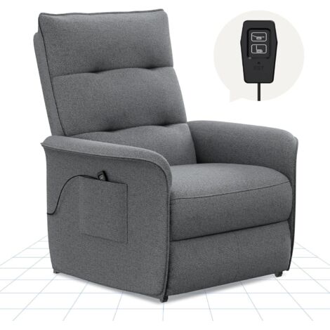 FlexiSpot Fauteuil Relax Inclinable Électrique, Gris Foncé