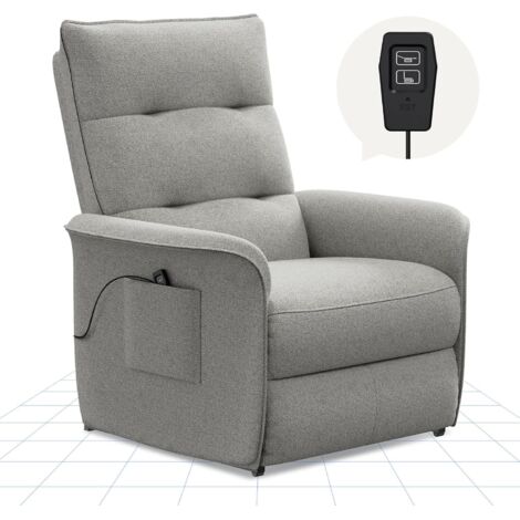 FlexiSpot Fauteuil Relax Inclinable Électrique, Gris Clair