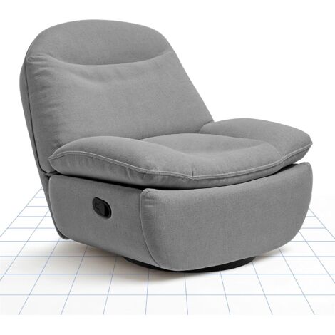 Fauteuil relax pivotant 360° avec repose-pieds intégré – Design ergonomique – Capacité 150 kg – Montage rapide en 15 min – Flexispot (1/5)