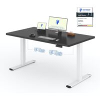 FlexiSpot Bureau Assis Debout Une Pièce 2 Mot 140×80. Blanc+Noir