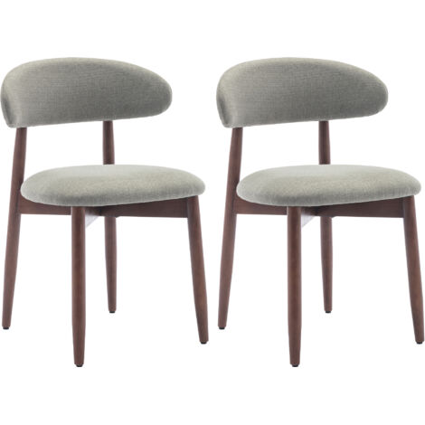 COLAMY Chaise - Chaises en bois massif – Lot de 2, robustes et élégantes, style nordique minimaliste, idéales pour salle à manger et cuisine,vert