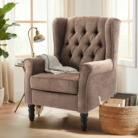 COLAMY Minimalistischer Sessel – Stilvolles Design und gemütlicher Komfort für Ihr modernes Zuhause – Braun