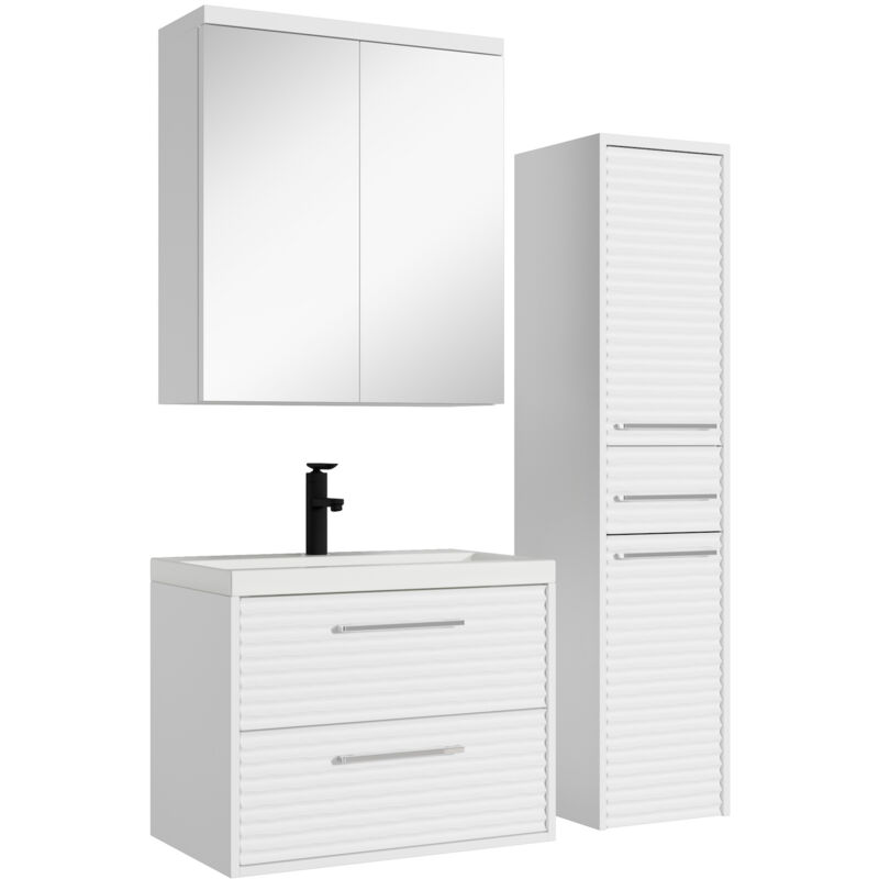 Mobili da bagno Etna 60 cm Bianco - Mobile lavabo Mobile specchio