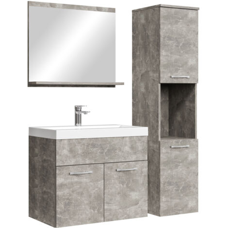 Mobile da bagno Montreal 60cm Grigio Cemento - armadio mobiletto lavabo