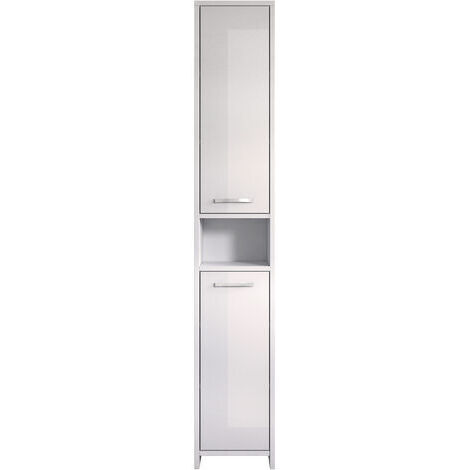 Mobile da bagno Nemo 32 x 29 x 190 cm - Bianco - Colonna con due ante
