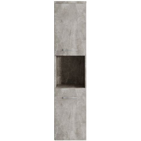 Mobiletto da bagno Montreal 30 x 30 x 131 cm Grigio Cemento - Mobiletto