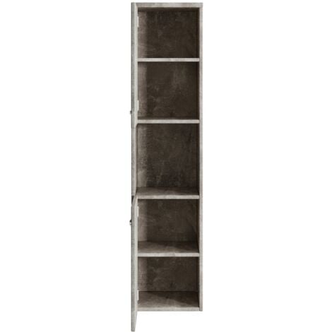 Mobiletto da bagno Montreal 30 x 30 x 131 cm Grigio Cemento - Mobiletto