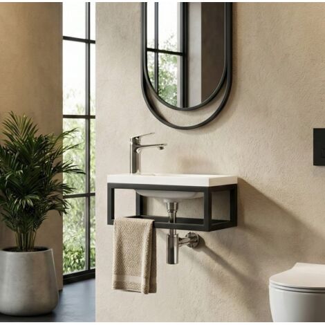 Mobile da bagno Gabinetto Angela 40cm Bianco Opaco - armadio WC mobiletto lavabo