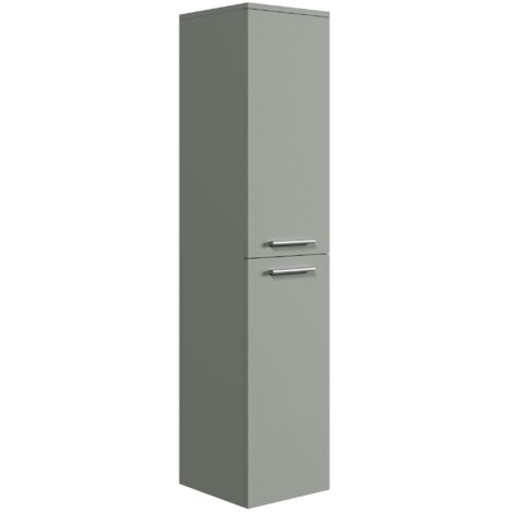 Colonna bagno Saturnus 35 x 35 x 130 cm - Verde opaco - sospesa con due ante