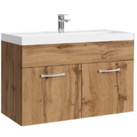 Mobile da bagno Paso 01 80cm Rovere - armadio mobiletto lavabo