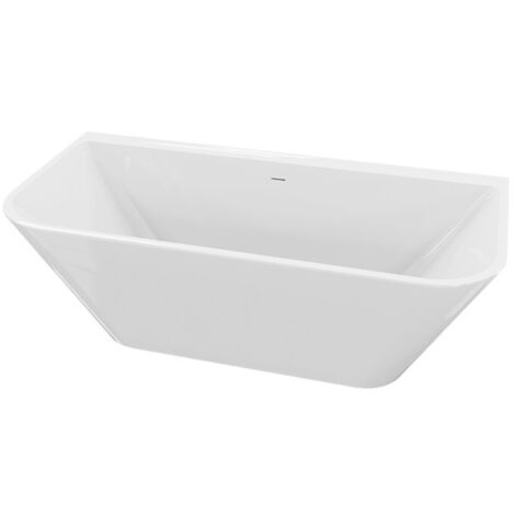 LAVITA Elias 1700 baignoire murale sur pied 170x80x59 cm acrylique Baignoires rectangulaires  Moderne   300 L  Revêtement antibactérien  Blanc (1/4)