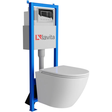 Pannello Di Comando Lavita LAV 101 Bianco Per Doppio Scarico, Per Wc Sospeso Con Lavabo Slim - 4