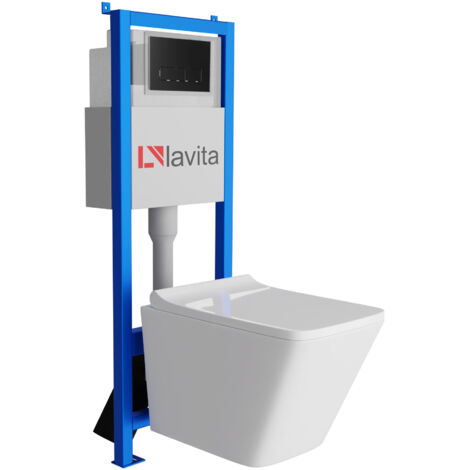 Lavita LAV 101 a 40 cm telaio di sostegno + WC Loso senza bordo + pannello di controllo LAV 200.3.1 Bianco | | Leroy Merlin