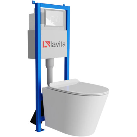 Lavita LAV 101 Set WC Sospeso Lavita - Completo Con Cassetta Risciacquo