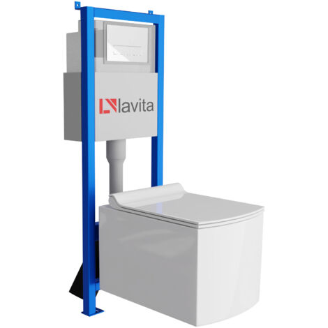 Pannello Di Comando Lavita LAV 101 Bianco Per Doppio Scarico, Per Wc Sospeso Con Lavabo Slim - 2