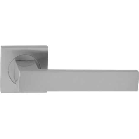 DOMINO Poignée de porte QUBIK-QR M45 Chrome Satin light Poignée Sans rosace Argent (1/5)