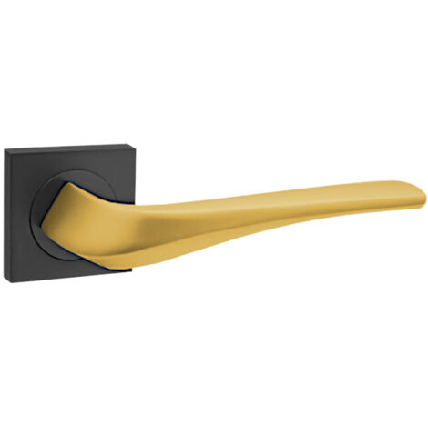 DOMINO Poignée de porte ADEL-QR Noir / K-GOLD Matt Poignée Sans rosace Noir/Or (1/5)