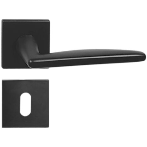 DOMINO Poignée de porte EASY QR SLIM Noir BB Poignée avec rosace BB pour clé Noir (1/5)