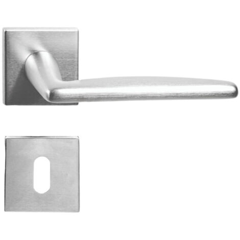 DOMINO Poignée de porte EASY QR SLIM M4 BB Poignée avec rosace BB pour clé Chromé satiné (1/5)