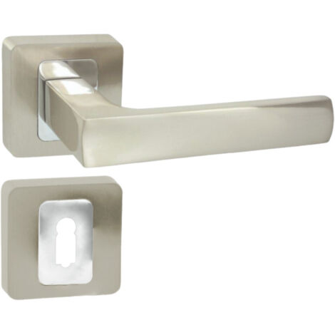 DOMINO Poignée de porte MAFF QR M6/M9 BB Poignée avec rosace BB pour clé Chrome/nickel brillant (1/5)
