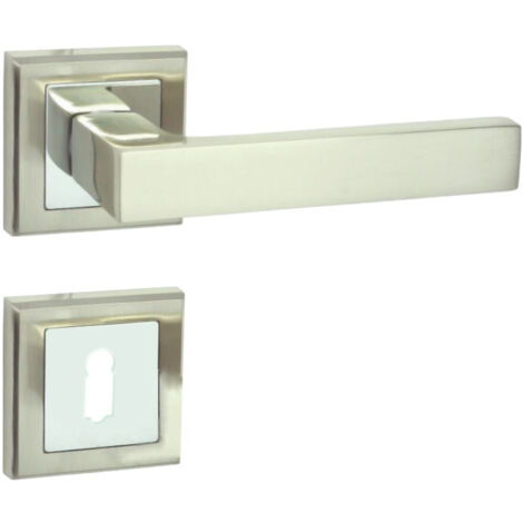 DOMINO Poignée de porte ENE QR M6/M9 BB Poignée avec rosace BB pour clé Chrome/nickel brillant (1/5)