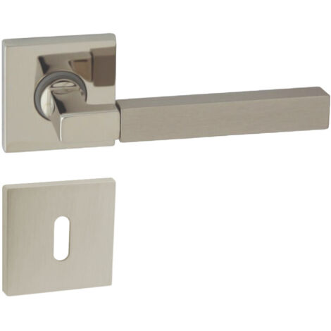 DOMINO Poignée de porte HELENA QR M7/M9 BB Poignée avec rosace BB pour clé Chromé/Nickel (1/5)