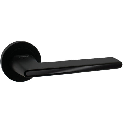 DOMINO Poignée de porte ONYKS R Noir Poignée Sans rosace Noir (1/5)