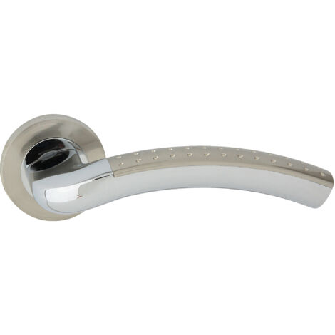 DOMINO Poignée de porte SHARON-R ECO M6/M9 Chrome/Nickel Poignée Sans rosace Chrome/nickel brillant