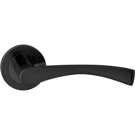 DOMINO Poignée de porte ROMANA-R Noir Poignée Sans rosace Noir (1/5)