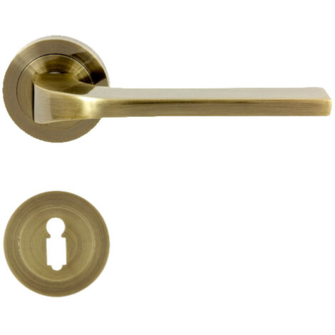DOMINO Poignée de porte TIPO R M3 BB Poignée avec rosace BB pour clé Bronze