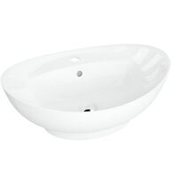 Vasque à poser LAVITA Vasque à poser élégante et compacte Produit en porcelaine de haute qualité ovale 59,5x39x17,5 cm Blanc