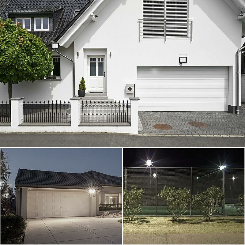 Projecteur LED Extérieur Avec Détecteur De Mouvement 30W - 3000LM, IP66, 3 Modes Réglables - Pour Jardin, Garage Projecteur LED Extérieur Avec Détecteur De Mouvement 30W - 3000LM, IP66, 3 Modes Réglables - Pour Jardin, Garage