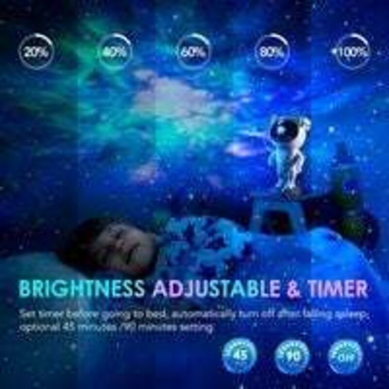 Ventes Flash Noël : I-TOTAL® - Projecteur LED Effet Ciel étoilé Lampe Projecteur Modèle Astronaute Pour Décoration Ambiante, Lampe De Nuit Pour Enfants, Adultes, Fête à La Maison, Avec Câble Pas Cher