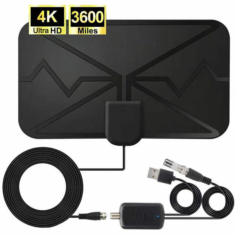 Antenne Numérique TV Avec Base Magnétique Puissante - Amplificateur De Signal Universel Indoor Outdoor Et Aerial High Gain Pour Smart TV