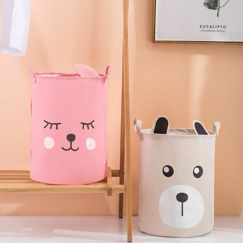 Panier De Rangement Noël Enfants – Corbeille à Linge 40x30x30 Cm, Motif Chat Chiot, Jouets, Chambre
