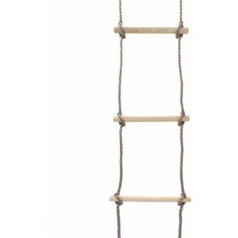 Echelle De Corde Enfants à Grimper Bois 2 M 4 Côtés 5 échelons