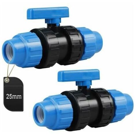 Raccord PP pour Tube PE 25mm, Plastique Raccord PE Droite Connecteur en PP pour Tuyau d'eau Connecteur PPR PE PVC Tuyau Connexion Raccord, 2Pièces (1/3)