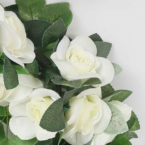 Guirlande De Roses Artificielles De 1,5 M En Soie à Suspendre Avec 30 LED Pour Maison, Jardin