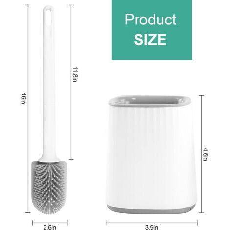 Brosse Toilette Silicone Performante Hygiénique pour WC