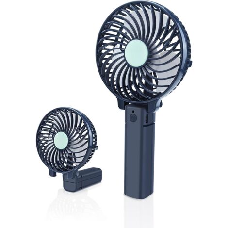 Ventilateur portatif rechargeable par USB avec 3 vitesses, mini ventilateur de bureau pliable, refroidissement silencieux pour intérieur, camping, maison, bureau, école, voyage, camping (1/5)