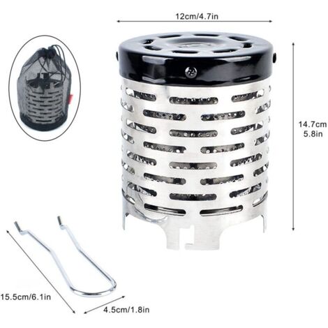 Topyond Chauffage Portatif Gaz Extérieur - Radiateur Tente Camping Léger Pour Pêche, Randonnée, Chasse (Chaleur Rapide Et Sûre)