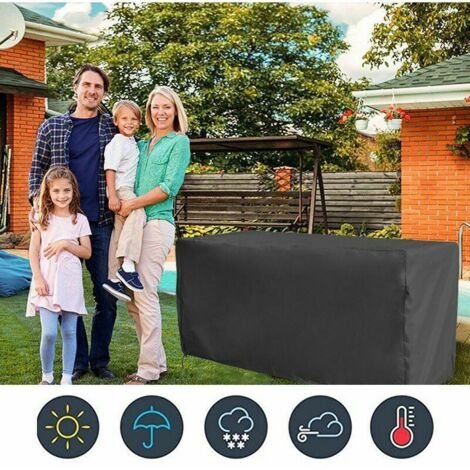 Housse de rangement extérieure 123 x 62 x 55 cm – Tissu Oxford 210D imperméable – Résistante aux intempéries et aux UV – Fixation sécurisée (1/4)