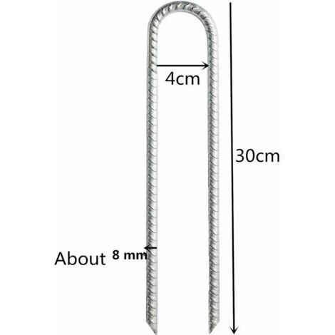 Lot De 30 Piquets De Tente En Acier Galvanisé 30 Cm – Ancrage Solide Pour Trampoline, Tente, Tonnelle, Camping