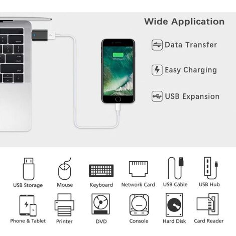 Adaptateur USB-C Mâle Vers Mâle 10 Gbit/s | 8K 60Hz & Charge 65W | Pour PC Portable & Smartphone