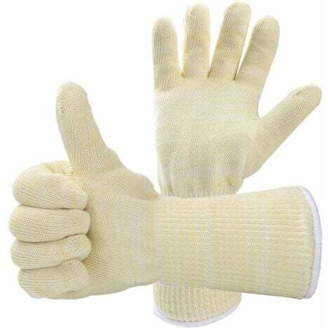 1 Paire Gants de Barbecue Gant Anti-Chaleur Taille Universelle Grill - Gants de Cuisines Résiste Jusqu'à 500°C Gants de Four pour BBQ, Grillades, Cuisson au Four, Cheminée, Gants de Soudeur (1/4)